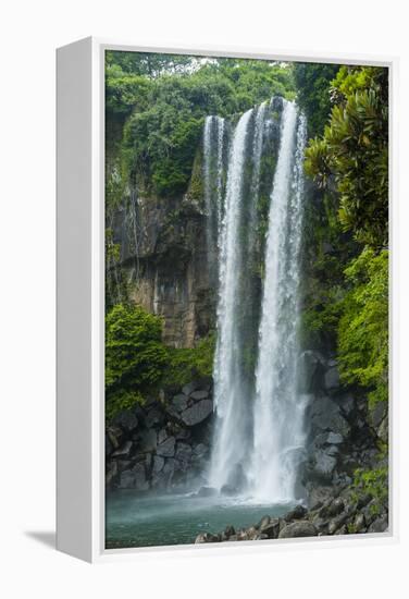 Jeongbang Pompom Waterfall, Jejudo Island, South Korea-Michael Runkel-Framed Premier Image Canvas