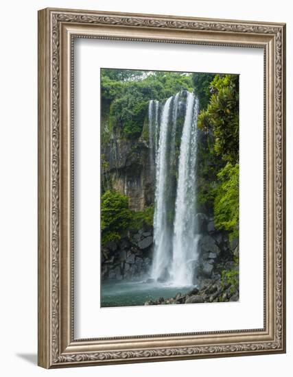 Jeongbang Pompom Waterfall, Jejudo Island, South Korea-Michael Runkel-Framed Photographic Print