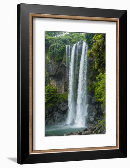 Jeongbang Pompom Waterfall, Jejudo Island, South Korea-Michael Runkel-Framed Photographic Print