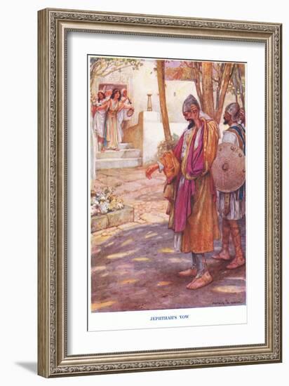 Jephthah's Vow-Arthur A. Dixon-Framed Giclee Print