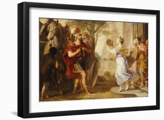 Jepthah Greeted by His Daughter-Erasmus Quellinus-Framed Giclee Print