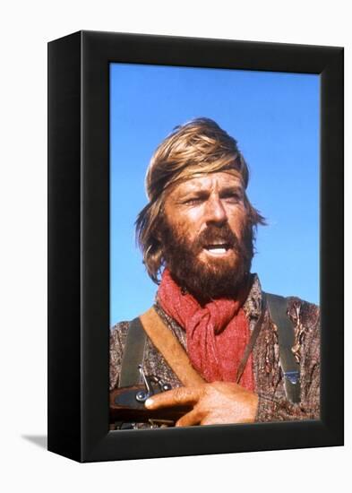 JEREMIAH JOHNSON, 1972 directed by SYNEY POLLACK Robert Redford (photo)-null-Framed Stretched Canvas