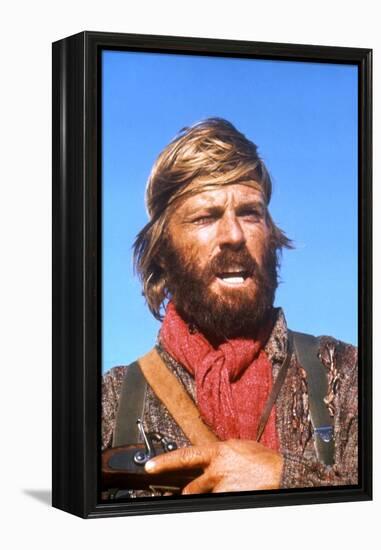 JEREMIAH JOHNSON, 1972 directed by SYNEY POLLACK Robert Redford (photo)-null-Framed Stretched Canvas