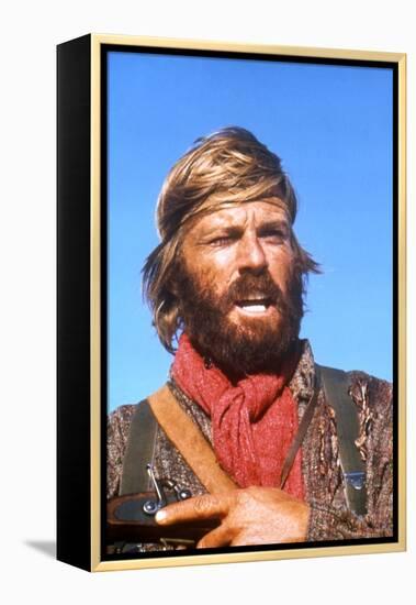 JEREMIAH JOHNSON, 1972 directed by SYNEY POLLACK Robert Redford (photo)-null-Framed Stretched Canvas