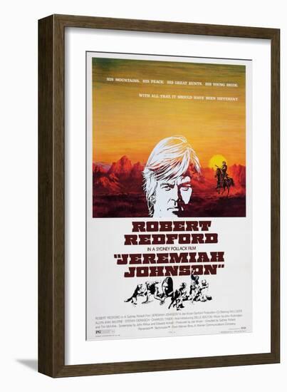 Jeremiah Johnson, Top: Robert Redford, 1972-null-Framed Art Print