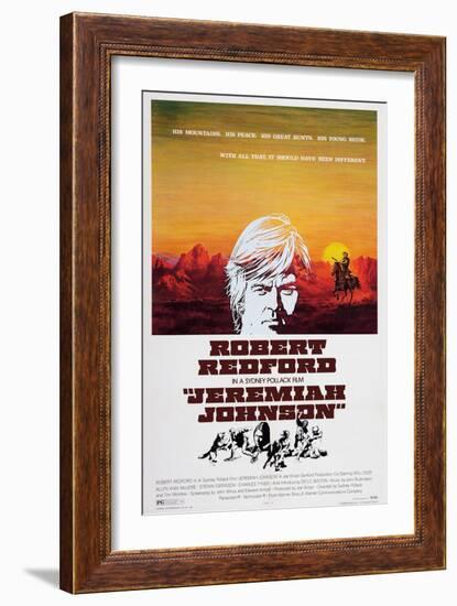 Jeremiah Johnson, Top: Robert Redford, 1972-null-Framed Art Print