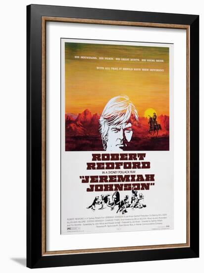 Jeremiah Johnson, Top: Robert Redford, 1972-null-Framed Art Print