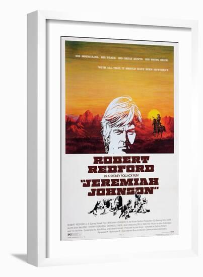 Jeremiah Johnson, Top: Robert Redford, 1972-null-Framed Art Print