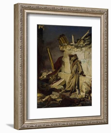 Jeremiah Lamenting the Destruction of Jerusalem, 1870-Ilya Yefimovich Repin-Framed Giclee Print