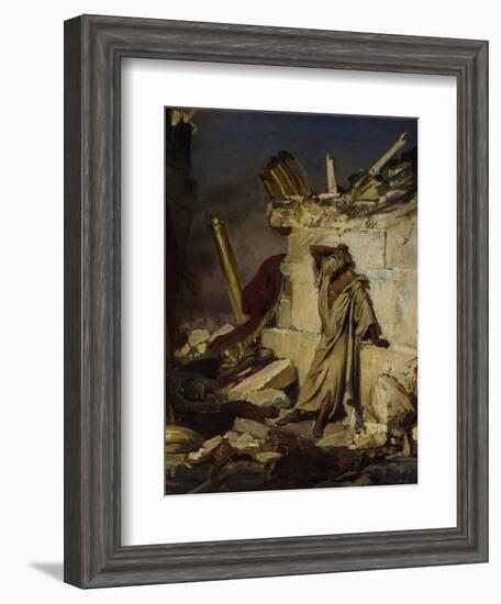 Jeremiah Lamenting the Destruction of Jerusalem, 1870-Ilya Yefimovich Repin-Framed Giclee Print