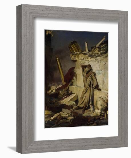 Jeremiah Lamenting the Destruction of Jerusalem, 1870-Ilya Yefimovich Repin-Framed Giclee Print