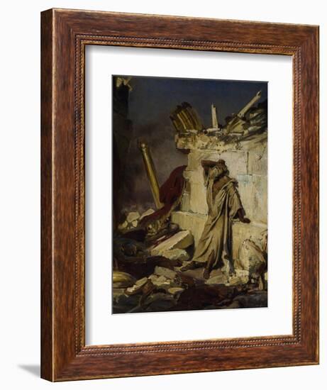 Jeremiah Lamenting the Destruction of Jerusalem, 1870-Ilya Yefimovich Repin-Framed Giclee Print