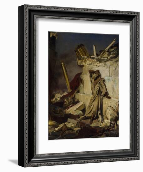 Jeremiah Lamenting the Destruction of Jerusalem, 1870-Ilya Yefimovich Repin-Framed Giclee Print