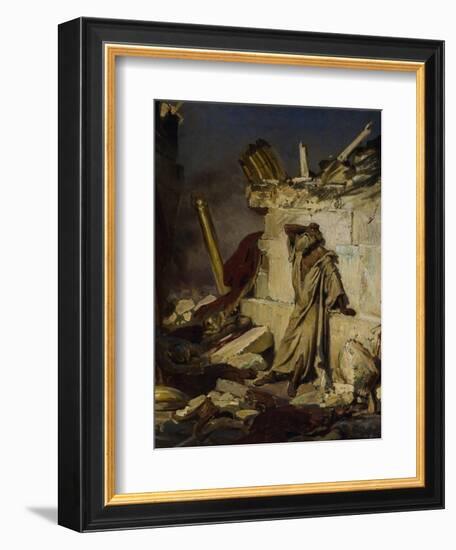 Jeremiah Lamenting the Destruction of Jerusalem, 1870-Ilya Yefimovich Repin-Framed Giclee Print