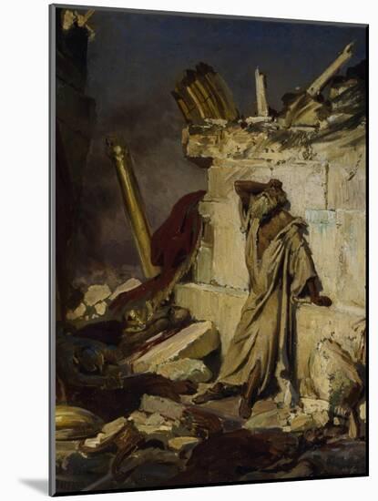 Jeremiah Lamenting the Destruction of Jerusalem, 1870-Ilya Yefimovich Repin-Mounted Giclee Print