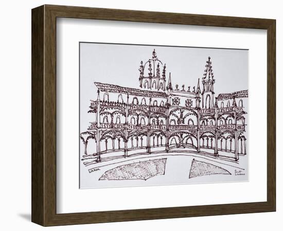 Jeronimos Monastery cloister, Lisbon, Portugal-Richard Lawrence-Framed Photographic Print