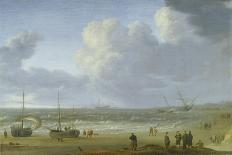 Ships in an Estuary with Fishermen by a Jetty-Jeronimus van Diest-Giclee Print