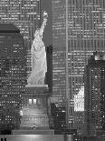 NY - Towers and Statue-Jerry Driendl-Photographic Print