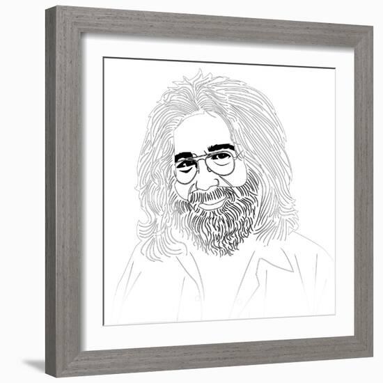 Jerry Garcia-Logan Huxley-Framed Art Print