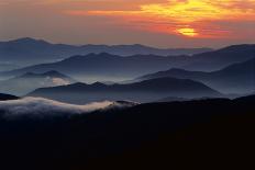 Sunset over the Great Smoky Mountains National Park, Tennessee, USA-Jerry Ginsberg-Photographic Print