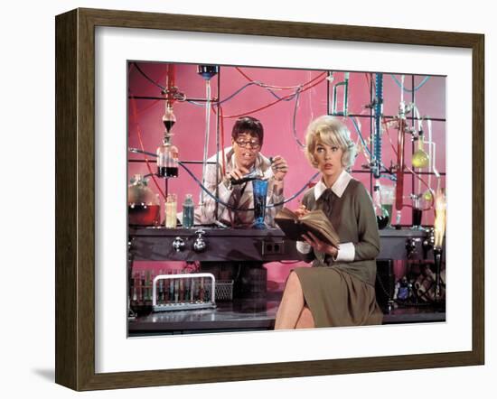 Jerry Lewis; Stella Stevens. "The Nutty Professor" [1963], Directed by Jerry Lewis.-null-Framed Photographic Print