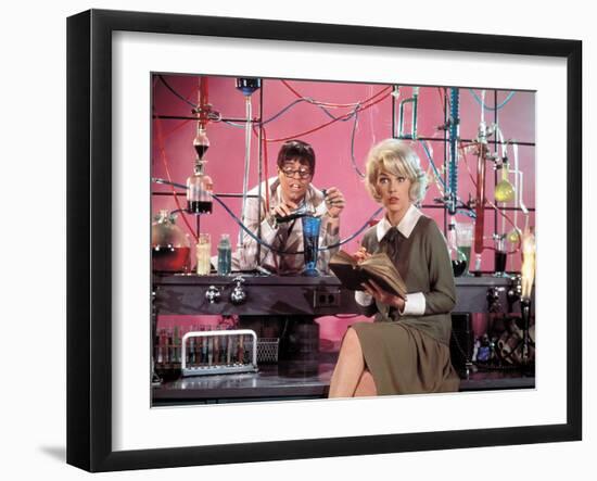 Jerry Lewis; Stella Stevens. "The Nutty Professor" [1963], Directed by Jerry Lewis.-null-Framed Photographic Print