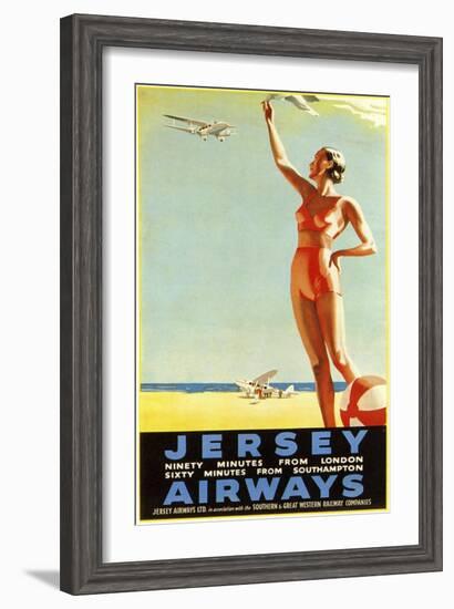 Jersey Airways Great Britain-null-Framed Giclee Print