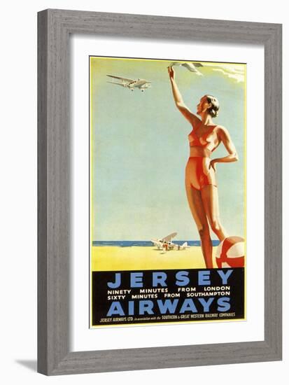 Jersey Airways Great Britain-null-Framed Giclee Print