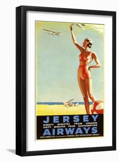 Jersey Airways Great Britain-null-Framed Giclee Print