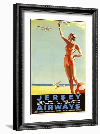 Jersey Airways Great Britain-null-Framed Giclee Print