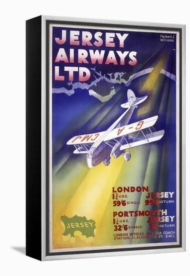 Jersey Airways LTD-null-Framed Stretched Canvas