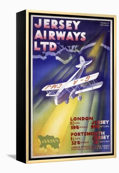 Jersey Airways LTD-null-Framed Stretched Canvas