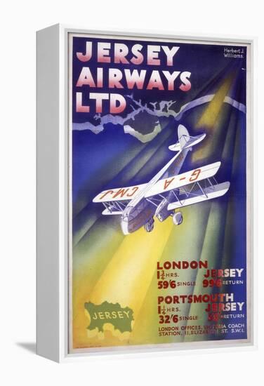 Jersey Airways LTD-null-Framed Stretched Canvas