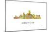 Jersey City New Jersey Skyline-Marlene Watson-Mounted Giclee Print