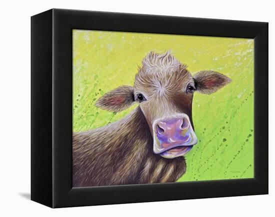 Jersey Cow-Michelle Faber-Framed Premier Image Canvas