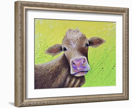 Jersey Cow-Michelle Faber-Framed Giclee Print