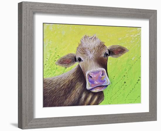 Jersey Cow-Michelle Faber-Framed Giclee Print