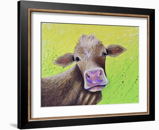 Jersey Cow-Michelle Faber-Framed Giclee Print