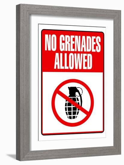 Jersey Shore No Grenades Allowed TV-null-Framed Art Print