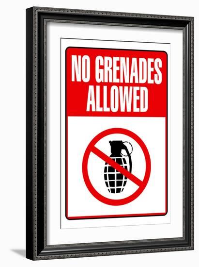 Jersey Shore No Grenades Allowed TV-null-Framed Art Print