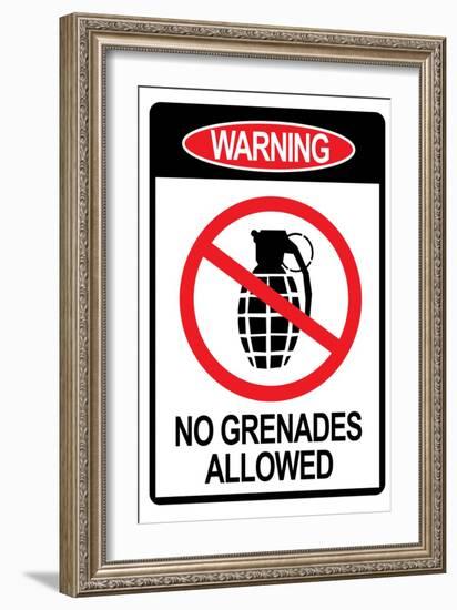 Jersey Shore No Grenades Allowed-null-Framed Art Print