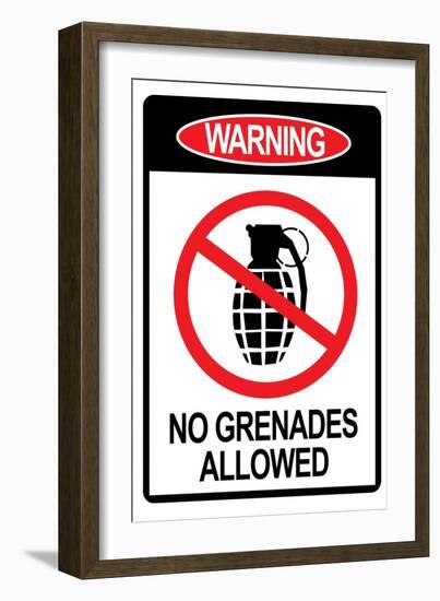 Jersey Shore No Grenades Allowed-null-Framed Art Print