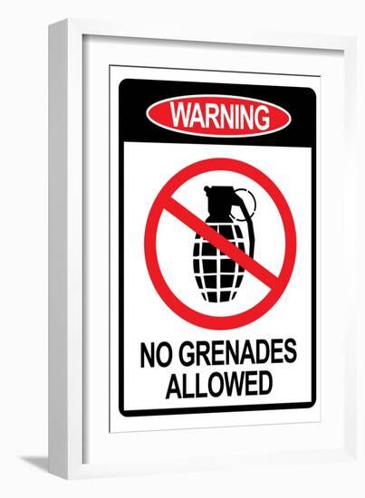 Jersey Shore No Grenades Allowed--Framed Art Print