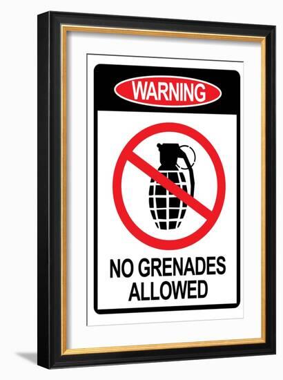 Jersey Shore No Grenades Allowed-null-Framed Art Print