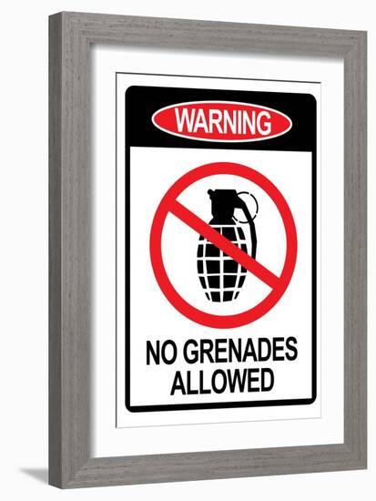 Jersey Shore No Grenades Allowed-null-Framed Premium Giclee Print