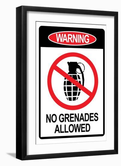 Jersey Shore No Grenades Allowed-null-Framed Premium Giclee Print