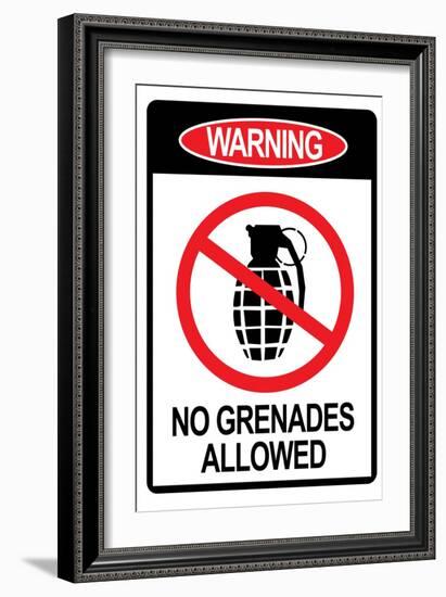 Jersey Shore No Grenades Allowed-null-Framed Premium Giclee Print