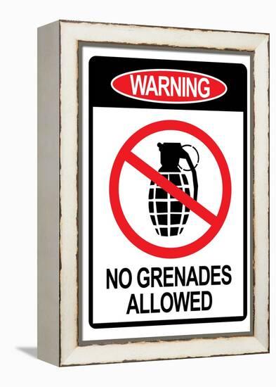 Jersey Shore No Grenades Allowed-null-Framed Stretched Canvas