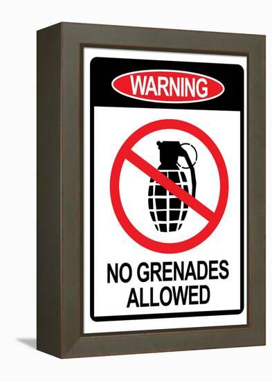 Jersey Shore No Grenades Allowed-null-Framed Stretched Canvas