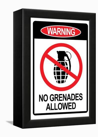 Jersey Shore No Grenades Allowed-null-Framed Stretched Canvas